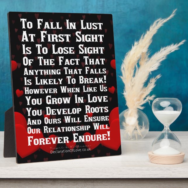 Forever Love Plaque (Side)