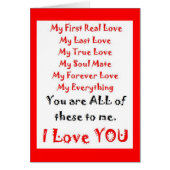 Forever Love Poem (Front)