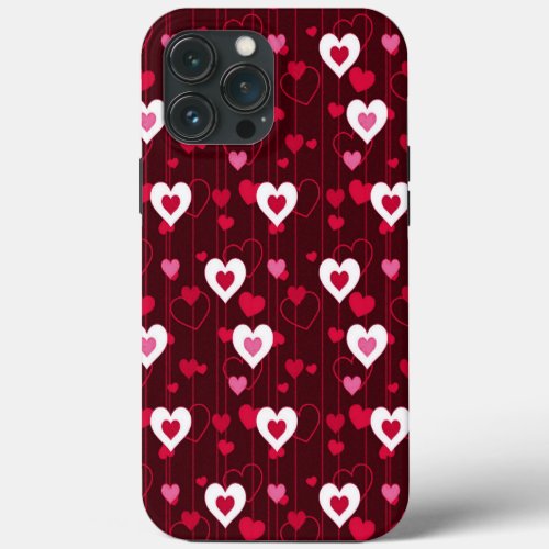 Forever Love Red Hearts iPhone 13 Pro Max Case