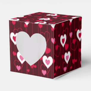 Forever Love Red Hearts Favor Boxes