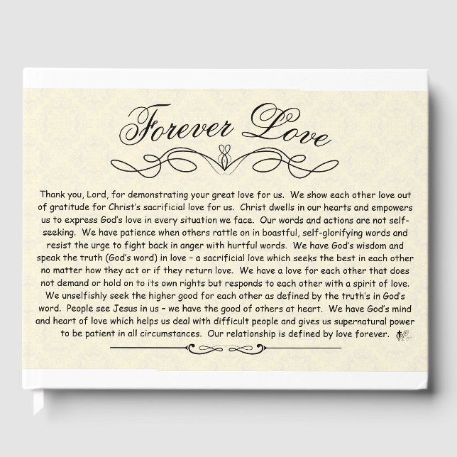 Forever Love Wedding Guest Book (Front)