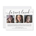 Forever Loved 3 Photo Funeral Thank You Forever Loved 3 Photo Funeral Thank You