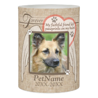 Forever Loved Angel Wings Pet Sympathy Custom Flameless Candle