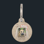 Forever Loved Angel Wings Pet Sympathy Custom Pet Name Tag<br><div class="desc">My faithful friend left paw prints on my heart. Pet poem that goes for dogs, cats, or any pets with paws. Pay tribute to a loved pet with these personalized memorial gifts keepsakes or offer your condolences with personalized sympathy gifts from Healing Tears to honor a special pet in your...</div>
