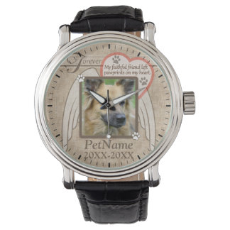 Forever Loved Angel Wings Pet Sympathy Custom Watch