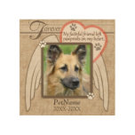 Forever Loved Angel Wings Pet Sympathy Custom Wood Wall Decor at Zazzle