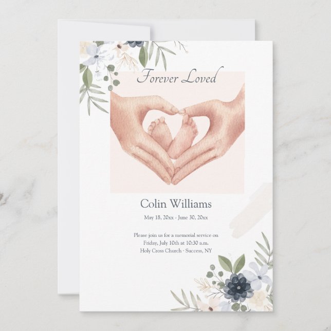 Forever Loved Baby Memorial Card (Front)