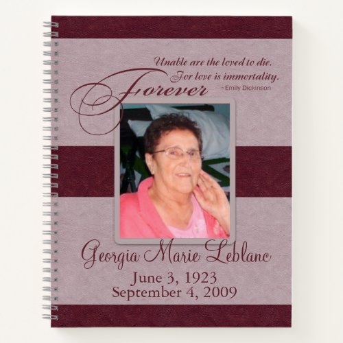 Forever Loved Custom Memorial Guest Book