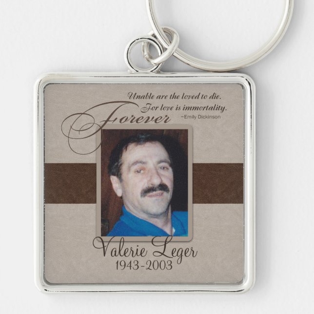 Forever Loved Custom Memorial Keychain (Front)