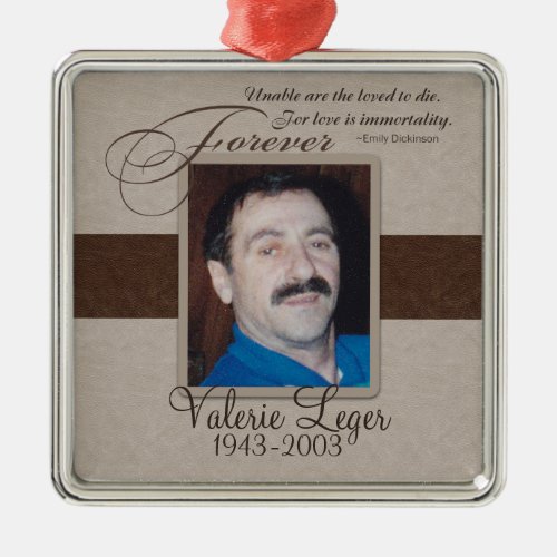 Forever Loved Custom Memorial Metal Ornament