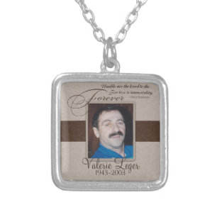 Forever Loved Custom Memorial Silver Plated Necklace