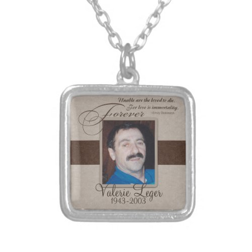 Forever Loved Custom Memorial Silver Plated Necklace