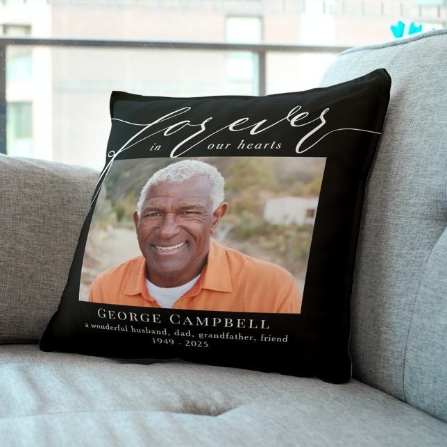 Forever Loved Editable Color Custom Throw Pillow (Creator Uploaded)