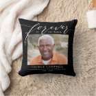 Forever Loved Editable Color Custom Throw Pillow