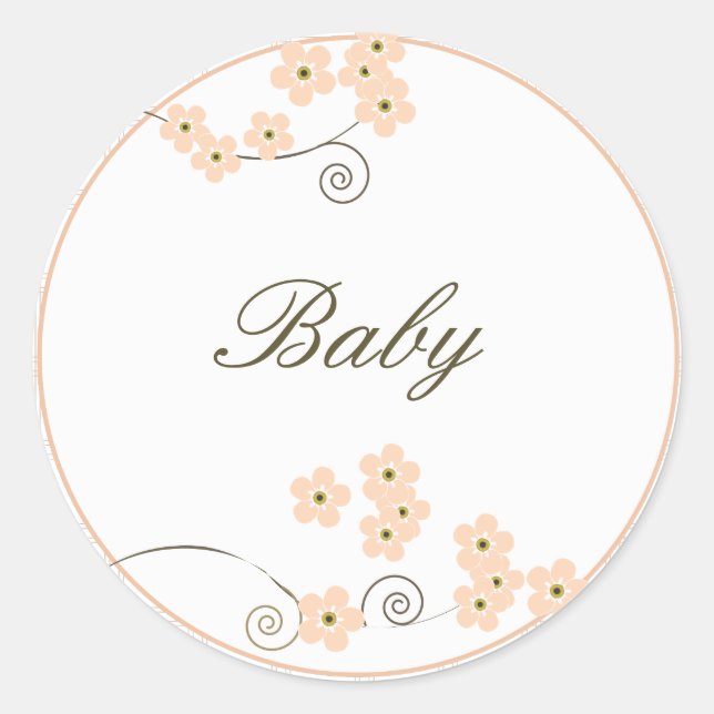 Forever Loved Envelope Seal-peach Classic Round Sticker (Front)