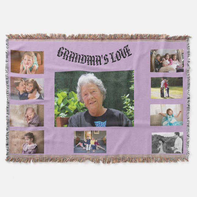 Forever Loved Grandma Throw Blanket (Front)