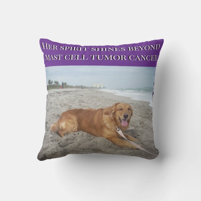 Forever Loved Mast Cell Tribute Throw Pillow (Back)