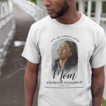 Forever Loved Mom | Photo Memorial T-Shirt<br><div class="desc">Honor your mother’s memory with a personalized Forever Loved Mom memorial t-shirt. Add her photo,  name,  dates and a heartfelt message. Adjust the text style,  size and color for a unique tribute. Start creating yours by clicking the customize further link after personalizing.</div>