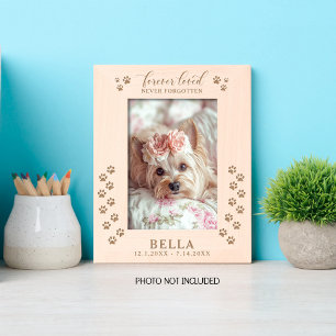 Forever Loved Never Forgotten Dog Paws Engraved Frames