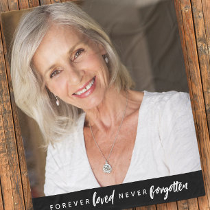 Forever Loved Never Forgotten Photo Memorial Fleece Blanket