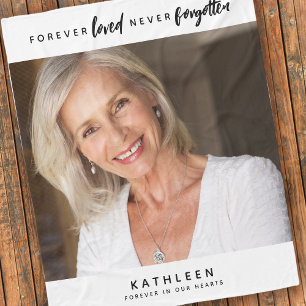 Forever Loved Never Forgotten Photo Memorial Fleece Blanket