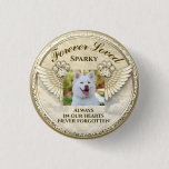 Forever Loved Paw Wings Design Button