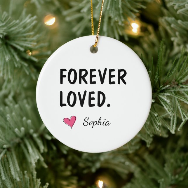 Forever Loved Personalized Daughter Gift Ceramic Ornament (Tree)