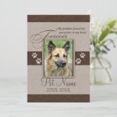 Forever Loved Pet Sympathy Card (Standing Front)