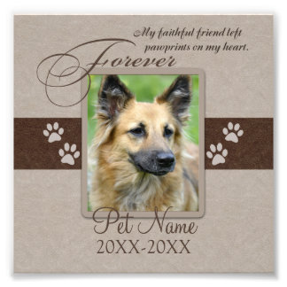 Forever Loved Pet Sympathy Custom Photo Print