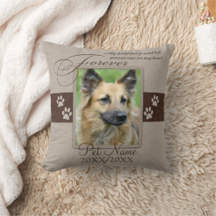 Forever Loved Pet Sympathy Custom Throw Pillow