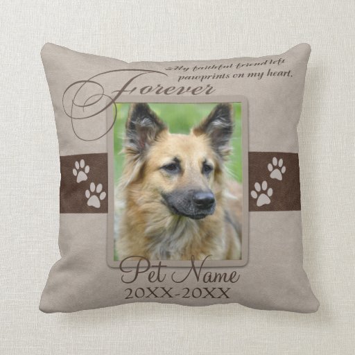 Forever Loved Pet Sympathy Custom Throw Pillow