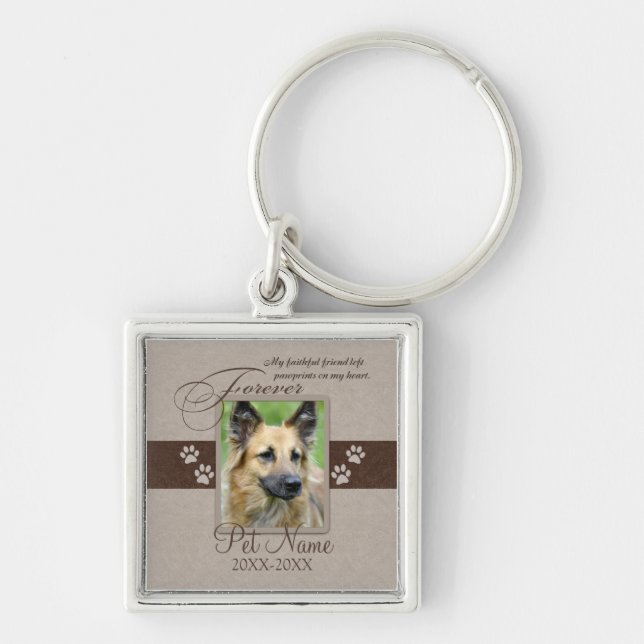 Forever Loved Pet Sympathy Keychain (Front)