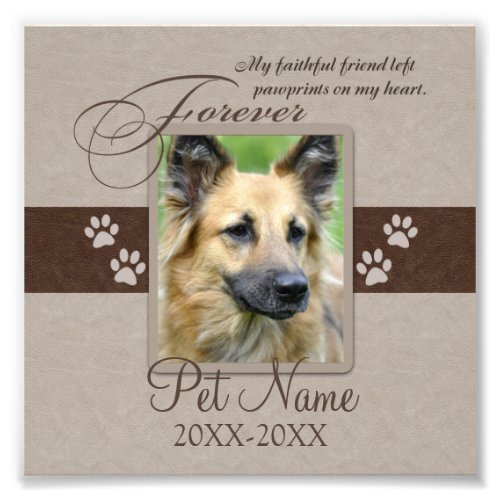 Forever Loved Pet Sympathy Photo Print