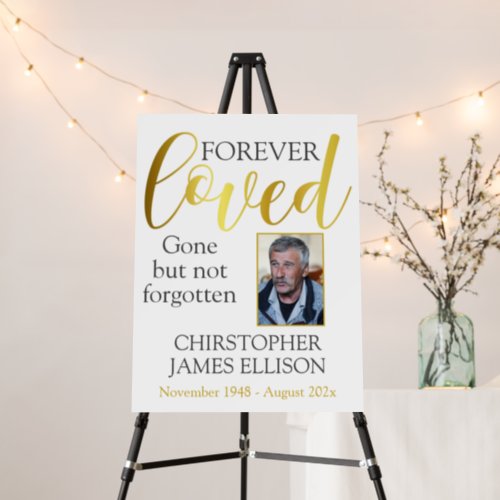 Forever Loved Photo Memorial Remembrance Foam Board