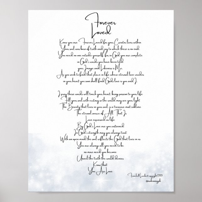 Forever Loved Platinum Poster (Front)