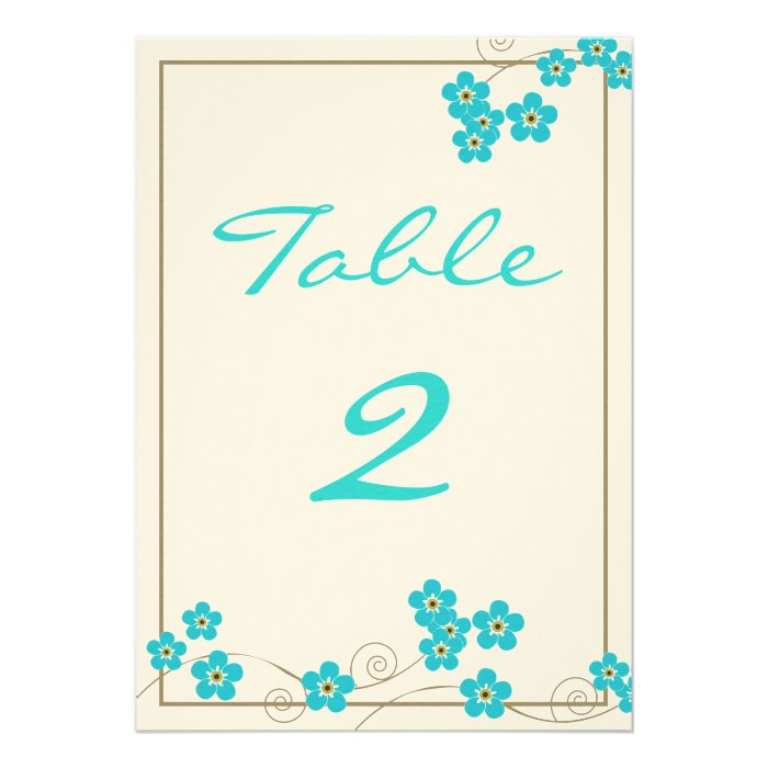 Forever Loved Reception Table Number Cards Personalized Invitations