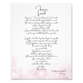 Forever Loved Soft Pink Photo Print