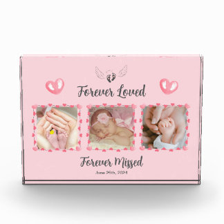 Forever Loved-Valentine Baby Memorial Photo Block