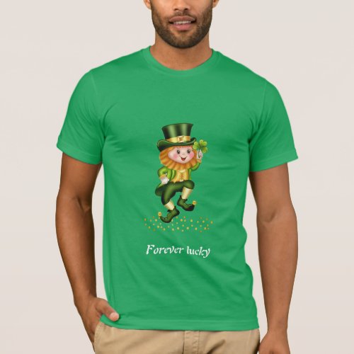 Forever Lucky Green Gnome St Patricks Day T_Shirt