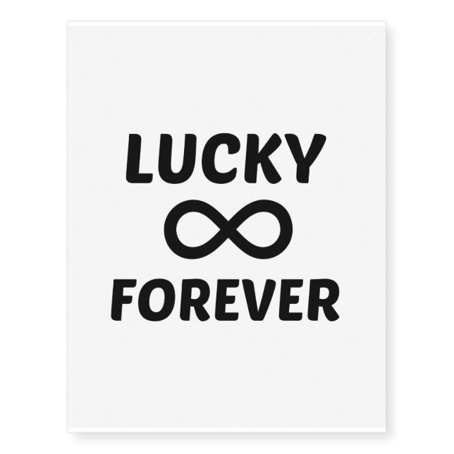 FOREVER LUCKY TEMPORARY TATTOOS (Front)