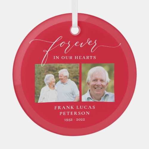 Forever Memory Editable Color Photo Ornament