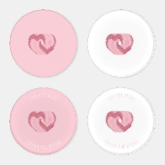 Forever Mine - Pink Heart Coaster Set