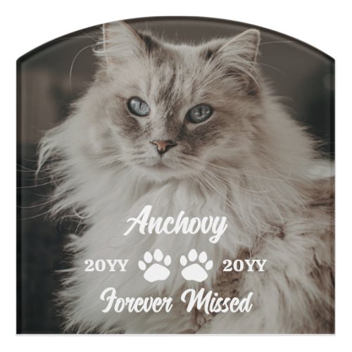 Forever Missed Cat Paws Name  Photo Door Sign