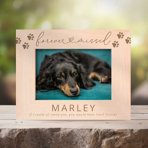 Forever Missed Pet Memorial Engraved Frames