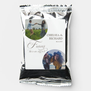 Forever Modern Classy Unique Two Photo Wedding Coffee Drink Mix