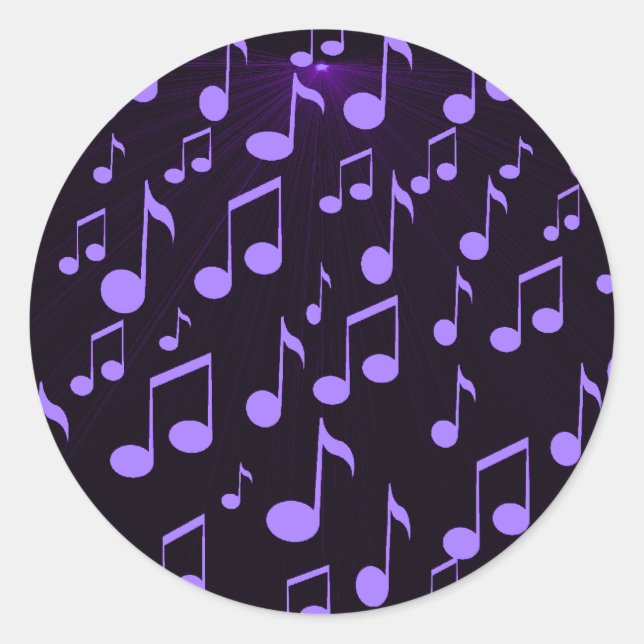 Forever music_ classic round sticker (Front)