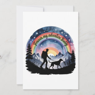 Forever My Adventure Buddy Dog Memorial Invitation