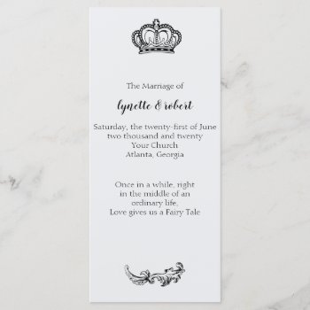 Forever My Always Royal Vintage Wedding Program by NoteableExpressions at Zazzle