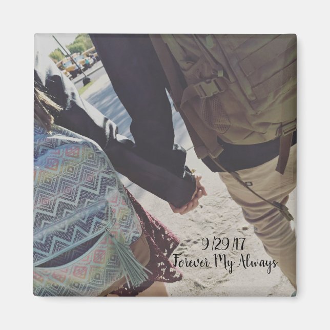 Forever My Always square magnet (Front)