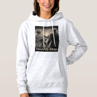 Forever My Always Vintage Woodcut Engraving Hoodie